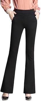 Amazon | [HIKAMY] ブーツカット レディース ストレッチ フレア